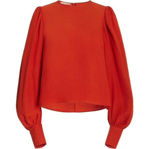 NEW ULLA JOHNSON lilliana blouse in red oxide - Picture 3 of 3